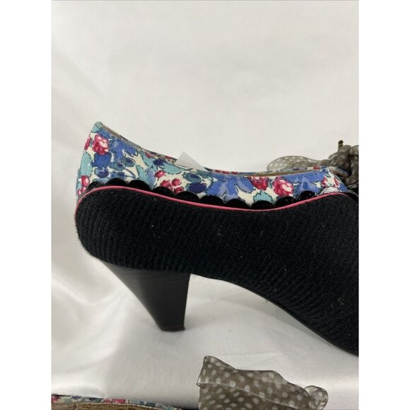 Poet License Girlhoodcore Ribbon Lace Heels Women's Size 7 Coquette Artwear - Picture 2 of 12